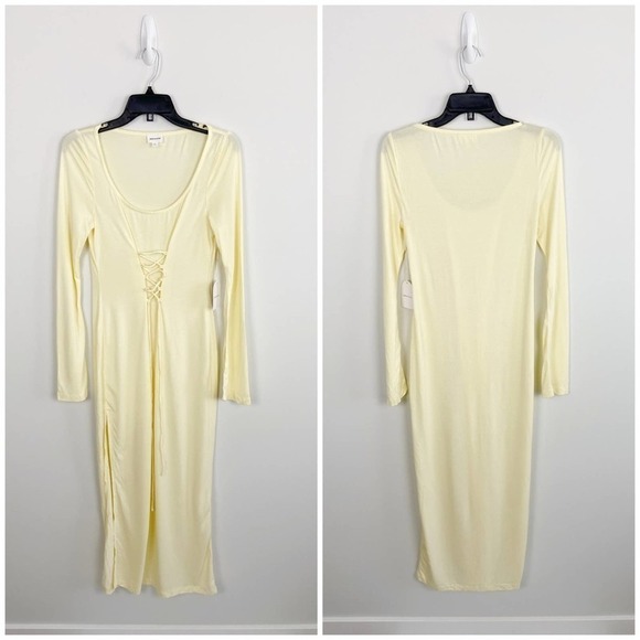 Song of Style Jovi Midi Dress in Mellow Yellow Size M - Picture 2 of 10